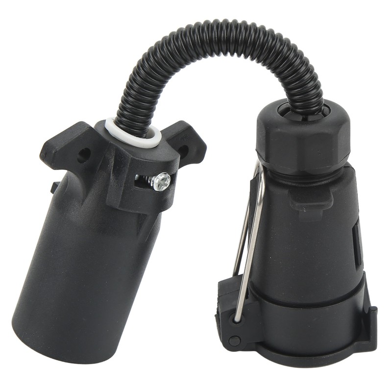 7 Way Round Trailer Plug Adapter Wire Connector RV Truck