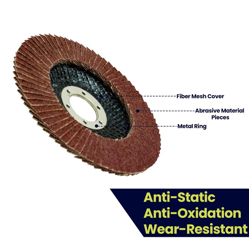 Dapetz ® Flap Discs 115mm 10PCS Grinding Discs 4.5" 40/60