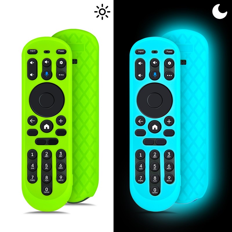 PZL 2 Pack Glow Silicone Case for Xumo TV Remote,