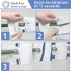 SSCRCUSLY No Hook Shower Curtain with Snap in Liner Set,