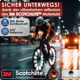 Weidebach Set of 72 Bicycle Spoke Reflectors, StVZO Approved Reflectors, Bicycle Spoke Reflectors for Maximum Visibility in Traffic, Bicycle Reflectors for Spokes of All Types