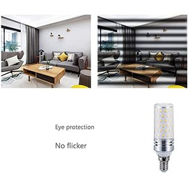 Lxcom Lighting E12 Corn LED Bulbs 15W E12 4000K Candelabra Light 150 Watt Equivalent Natural White 1500 Lumen Non-Dimmable Decorative Candle Base Chandelier Bulbs, AC 85-265V, Pack of 3