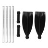 125cm/49.2in Detachable Afloat Oars Aluminum Alloy Paddles Dual End Portable