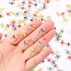 200 Pieces Colorful Tiny Dragonfly for Dollhouse Miniatures Resin Animals for Crafts Tiny Animals for Fairy Garden Micro Landscaping Decoration