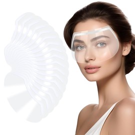 Zikanga Bangs Cut Guard, Face Guard, Set of 100, Cut Bangs, Face Protection, Shaving, Mask, Splash Prevention, Hair Cut, Face Guard, Ultra Lightweight, Disposable, Large Capacity, Barber Tool, Barber Room, Barber Supplies, Barber Shop, Unisex, Transparent