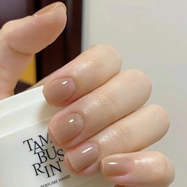 WAFOLOZE Orange Press on Nails Short, 24pcs Nails Press on Solid Colour Square Fake/False Nails with Press ons Designs Acrylic Press on Nails Gloss Artificial Nails Stick on Nails for Women