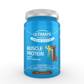 Ultimate Italia - Muscle protein cacao 600g - proteine per la crescita della massa muscolare