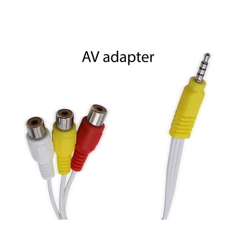 The AV adapter is a replacement cable designed for connecting