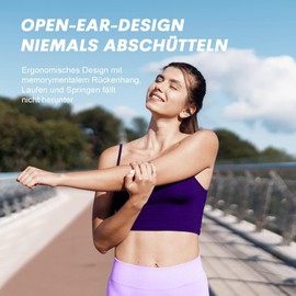 Open Ear Kopfhörer kabellos drahtloses Ohrclip-Bluetooth-Headset Ear Clip Luftleitung Knochenschall Sportkopfhörer mit Mic Wasserdicht wireless Earclip beim Joggen Laufen Radfahren