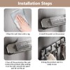 flintronic Wall Mounted Floating Rack with 3 Hooks, Foldable Suction