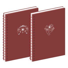 MGGAO 2 Pack Spiral Notebook, B5 Aesthetic Notebooks for Women, College Ruled Notebook, 160 Pages, Office School Supplies Gifts