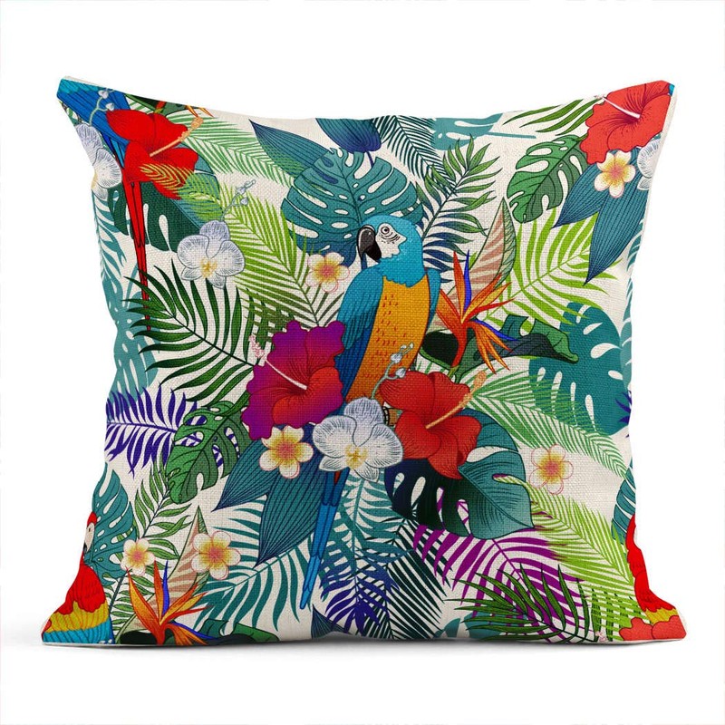Zynii Set Of Two Throw Cushion Covers Decorative Botanical Beautiful