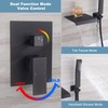 Waterfall Bathtub Faucet Set with Sprayer, Wall Mount Tub Spout