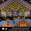 SUAVER Solar Icicle Lights Christmas Decorations with 19 Drops 96LED