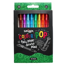 Smiggle Ballpoint Pen x10 Pack Colour Pop! Cola Scented Pens,Multicoloured,15 ml (Pack of 1)