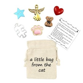 LUOKIFUR Pet Memorial Bag Dog Or Cat Keepsake Pet Gift pet owners Gift (Little Bag (Cat))