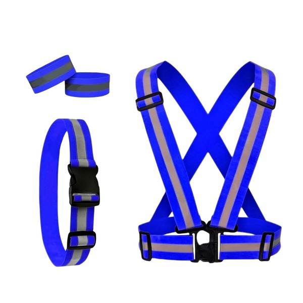 YUNLOVXEE Reflective Safety Vest Running Gear - Reflective Vest Straps,