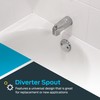 EZ-FLO 5-3/8 Inch Slide-On Zinc Bath Tub Diverter Spout with