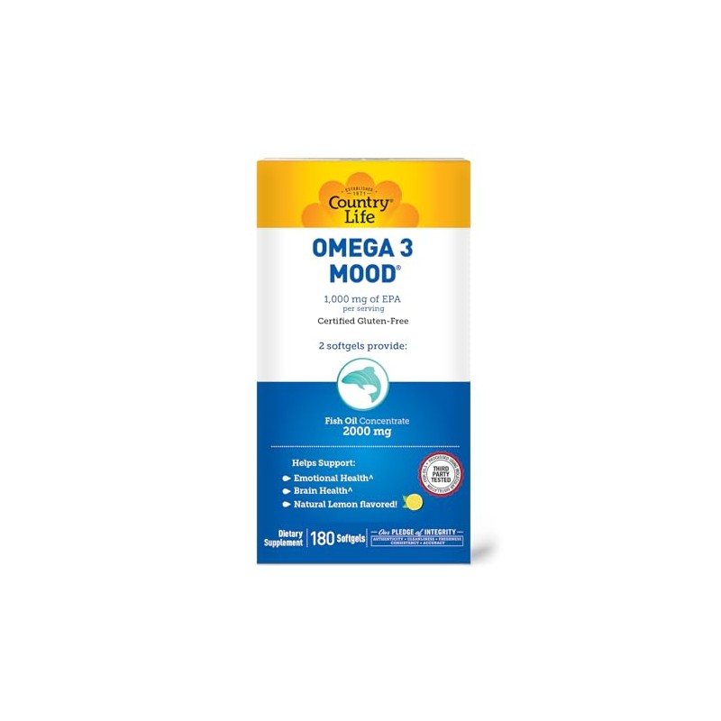 Country Life - Omega 3 Mood Capsules, with EPA and