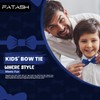 FATASH Kids Bow Tie for Boys, Silk Satin Pre-Tied Bowtie,