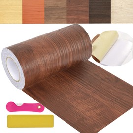 ZERNBER Wood Grain Repair Tape, 5.9 inch X 32ft Self Adhesive Wood Colored Tape for Tables, Chairs, Baseboards, Doors, Windows, Floors, Handicraft DIY.