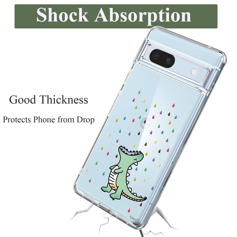 Unov Case Compatible with Pixel 7a Case Clear Transparent Slim