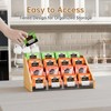 NiHome 4-Layer Tea Bag Organizer, Large Capacity Bamboo & Acrylic