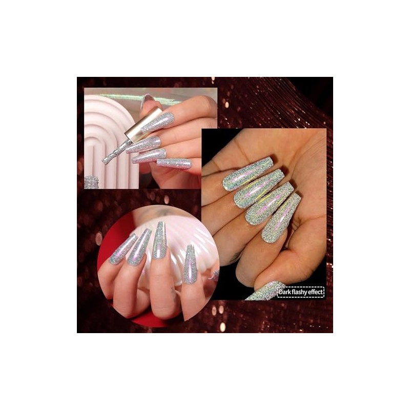 Born Pretty- BORN PRETTY Esmalte en gel con purpurina reflectante,