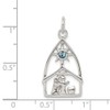 925 Sterling Silver and Stellux Crystal Nativity Charm Pendant