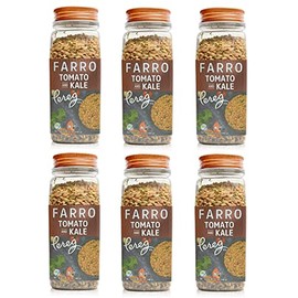 Pereg Farro Whole Grain with Sundried Tomato Canister (12 Oz x 6 Pack) - Vegan Gourmet Food - Quick Meal - Easy to Cook - Perfect Side Dish - Natural Ingredients - Non-GMO -& Kosher Certified