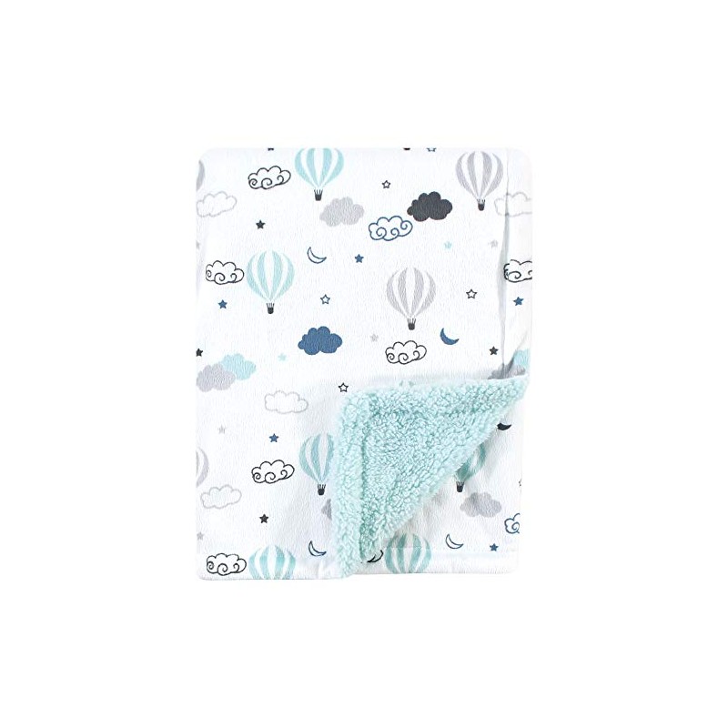 Hudson Baby Unisex Baby Plush Mink and Sherpa Blanket, Hot