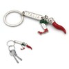 Italian National Flag Metal Pocket Keyring Key Ring Accessory for