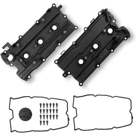 KUIPERAUTO Engine Valve Covers Left and Right Side Compatible for 2005-2019 Nissan Frontier/ 2005-2012 Pathfinder/ 2005-2015 Xterra 4.0L 13264-EA210 13264-EA200 (Set of 2)