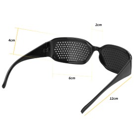 welsberg Pinhole Perforated Glasses for Eye Training and Visual Quality Improvement, oval, black