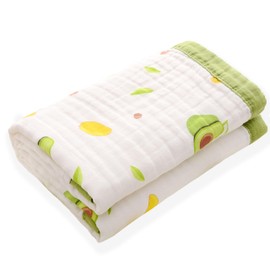 Muslin Quilt Baby Blankets 43 * 43in, Neutral Toddler Cooton Swaddle Blanket, Soft Receiving Blankets for Unisex Baby Girl Boy,Cobijas para Bebe, Newborn Nuilt Crib