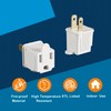 3 Prong to 2 Prong Outlet Plug Adapter Grounding Converter