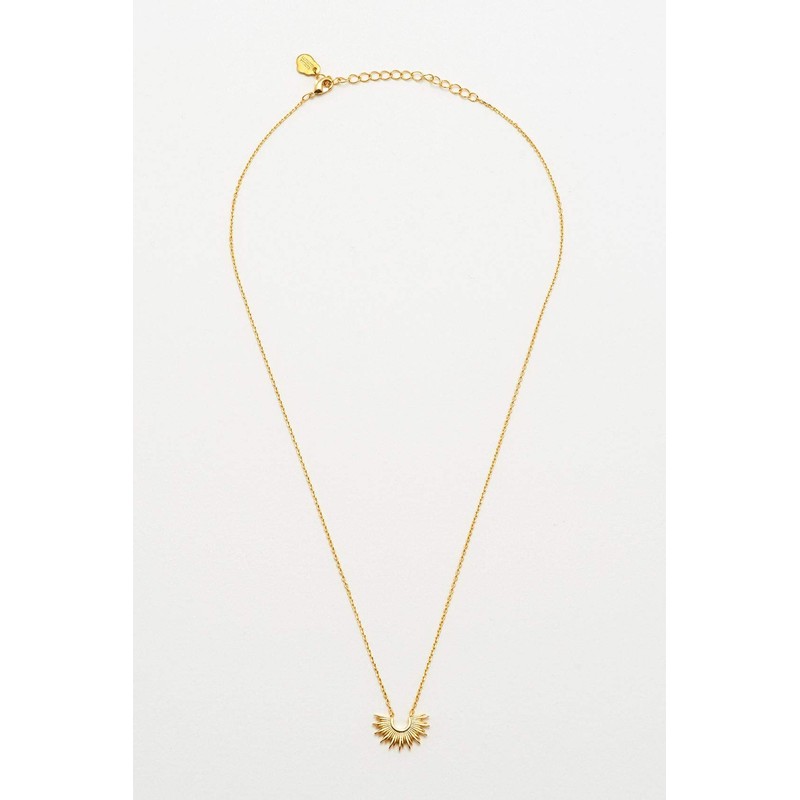 Estella Bartlett Half Sunburst Necklace - Gold Plated
