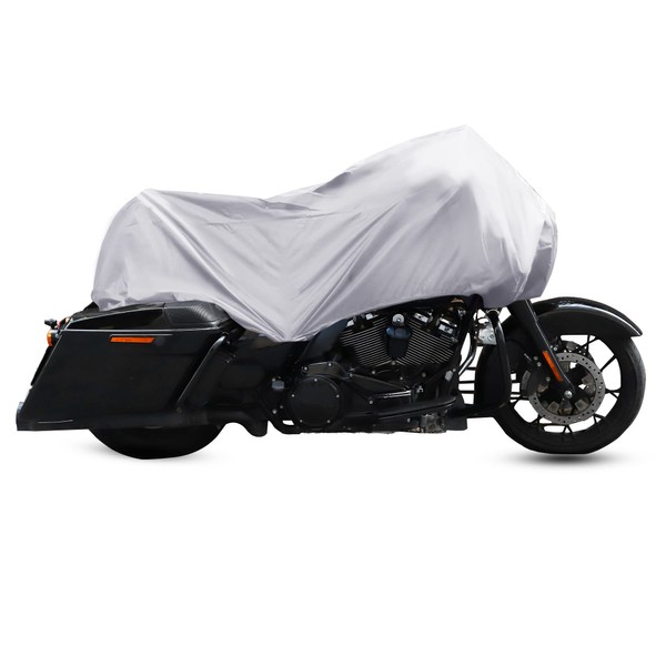 X AUTOHAUX XL Motorcycle Cover Lightweight Half Cover Protector Silver