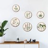 Boho Plant Wall Art Minimalist Green Botanical Round Hanging Sign
