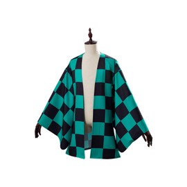 Tanjirou - Disfraz de kimetsu para disfraz de cosplay de kimono, capa para hombres y mujeres, chamarra superior para Halloween