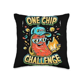 One Chip Challenge Flaming-Hot TortillaChip OneChipChallenge Throw Pillow