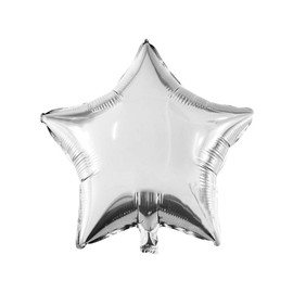 18" Star Foil Mylar Balloons - Party Decorations, Silver, 10 Pieces