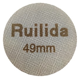 Ruilida Espresso Puck Screen 49mm, Reusable 1.7mm Thickness 150μm 316 Stainless Steel Professional Barista Coffee Filter Mesh Plate for Espresso Portafilter Filter Basket (49mm)