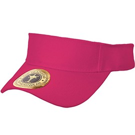 TOP HEADWEAR Solid Adjustable Sports Visor, Hot Pink