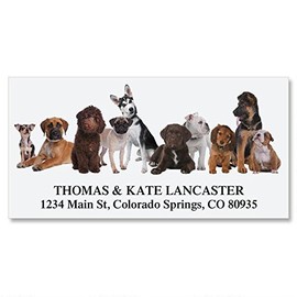 Bow Wow Self-Adhesive, Flat-Sheet Deluxe Address Labels, Set of 144, 1-1/8" x 2-1/4" Dog Pet Lovers