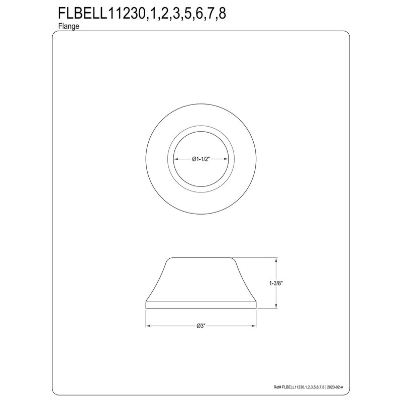 Kingston Brass FLBELL11237 Made to Match 1-1/2 in. ID x