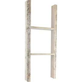 Ekena Millwork DECR015X036X04LDRWH Decorative Ladder, 15" W x 36" H x 3 1/2" D, Chalk Dust White