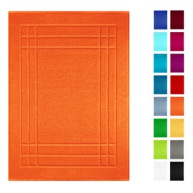 Lashuma Linz Bath Mat 50 x 70 cm Fluffy Washable Orange