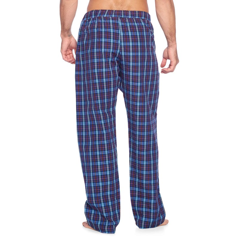 Ashford & Brooks Men's Long Nightshirt | Woven Plaid Henley