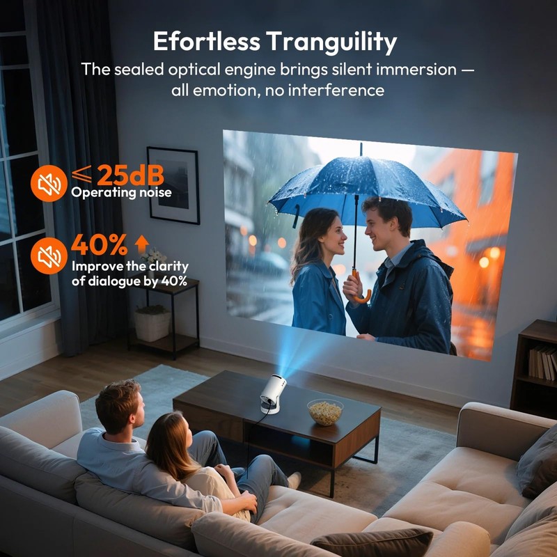 VERALUNE Upgrade HY300PRO Mini Projector 4K 1080P Support WiFi 6